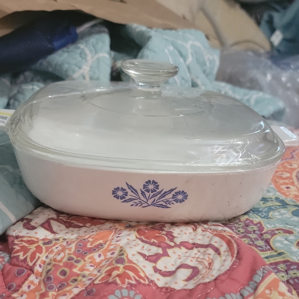 CorningWare Blue and White Casserole Dish
